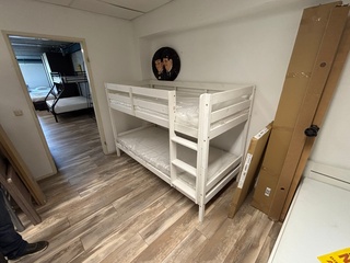 Stapelbed inclusief matrassen 90x200cm, wit